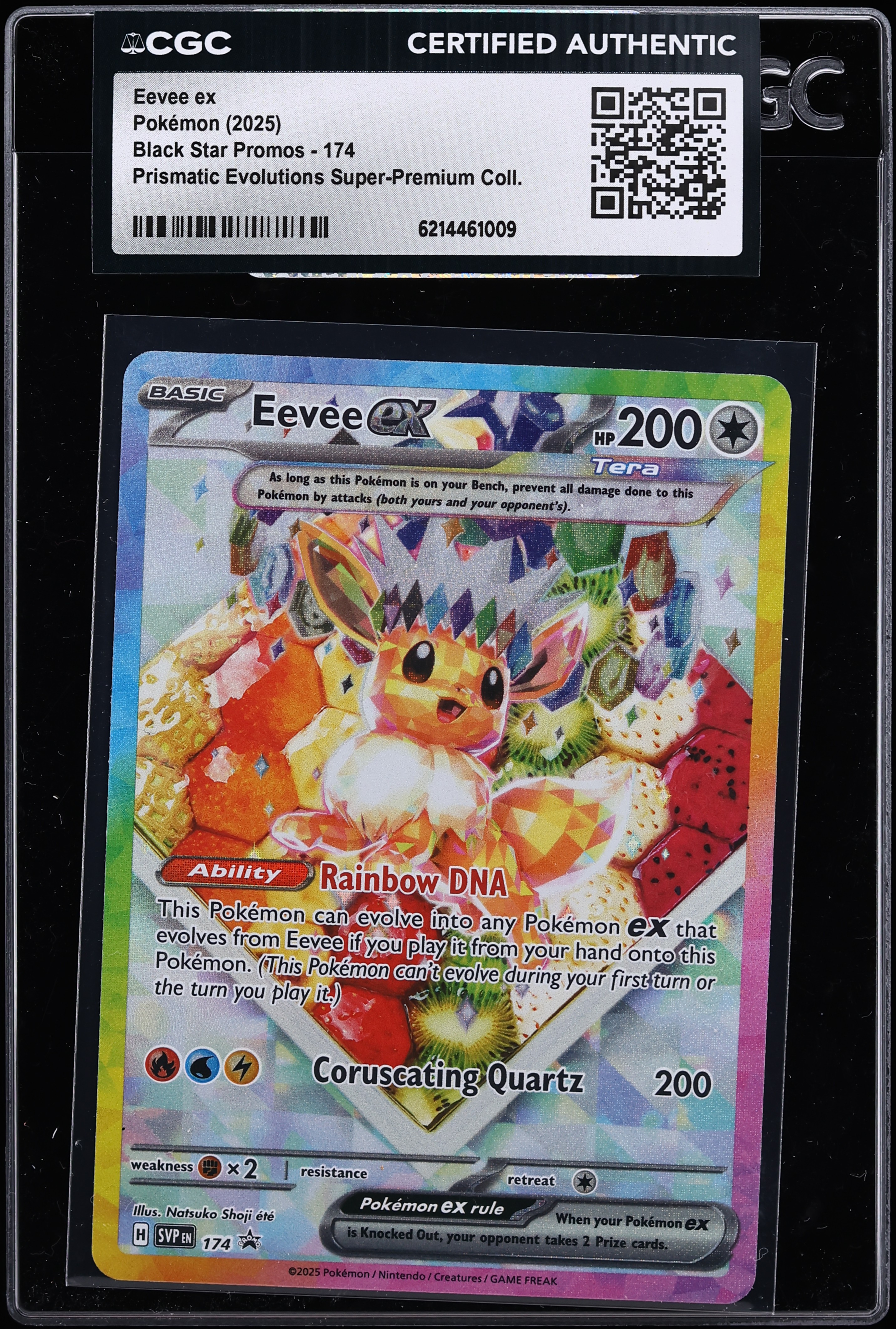 2025 Pokemon SV Promo Prismatic Evolutions Super Premium Full Art Eevee EX #174 CGC AUTH