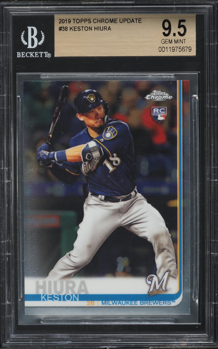 2019 Topps Chrome Update Keston Hiura ROOKIE #38 BGS 9.5 GEM MINT
