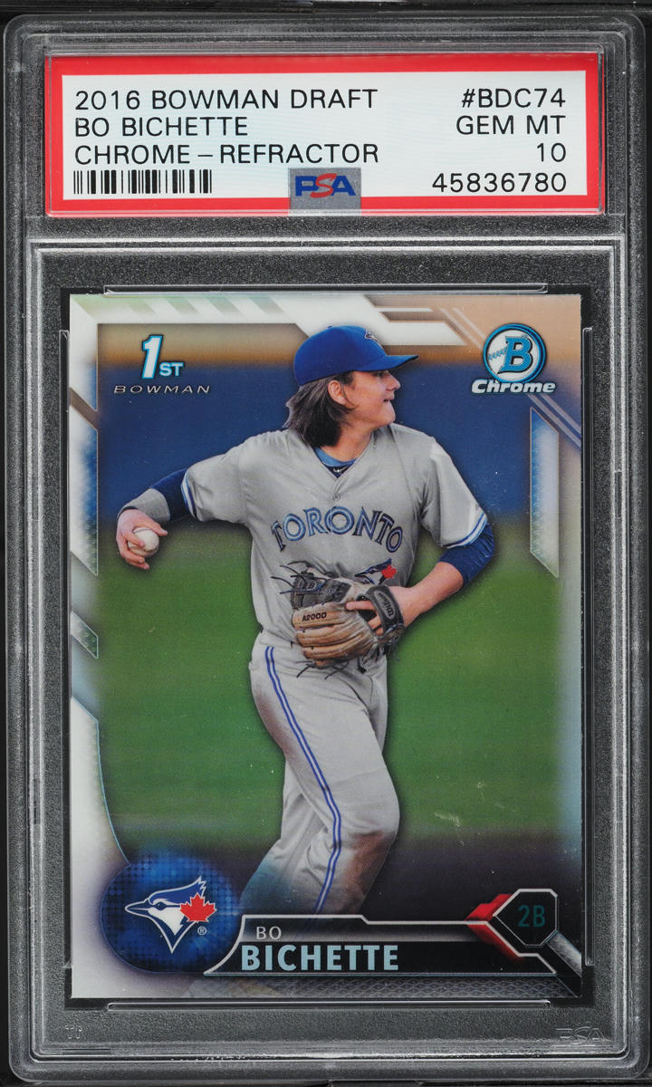 2016 Bowman Chrome Draft Refractor Bo Bichette PROSPECT #BDC-74 PSA 10 GEM MINT