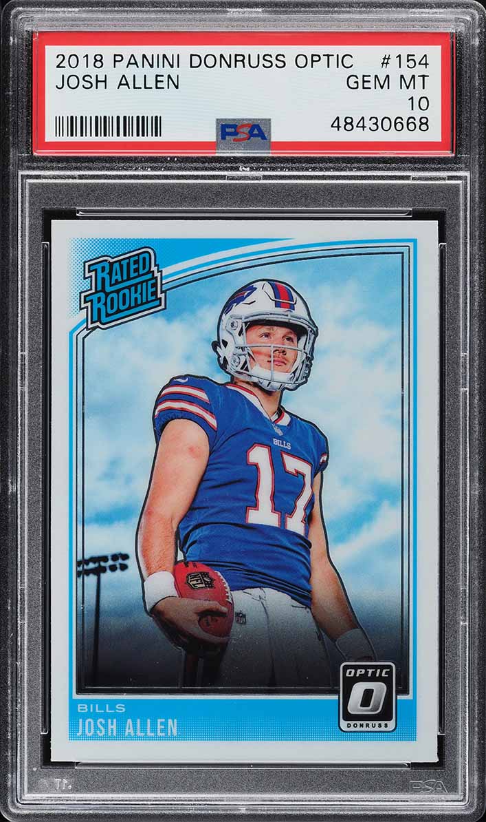 2018 Donruss Optic Josh Allen ROOKIE #154 PSA 10 GEM MINT
