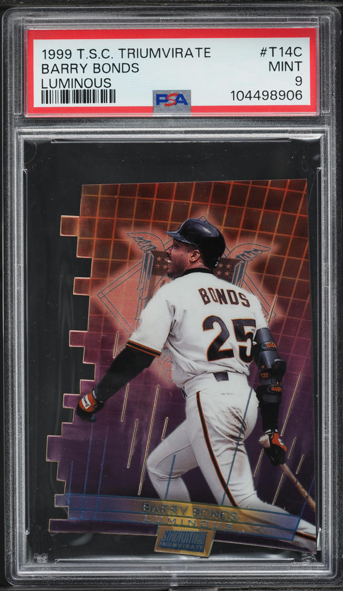 Barry Bonds #T14C 1999 Stadium Club Baseball Triumvirate Luminous