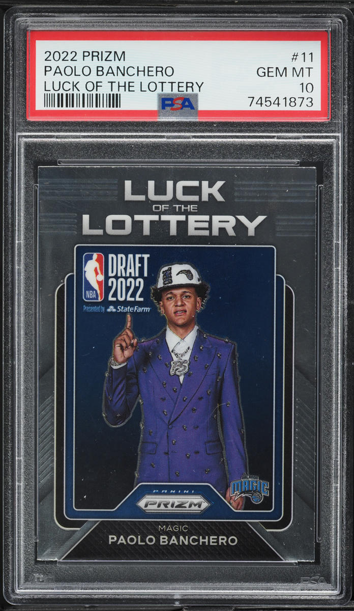 2022 Panini Prizm Luck Of The Lottery Paolo Banchero ROOKIE #11 PSA 10 GEM MINT