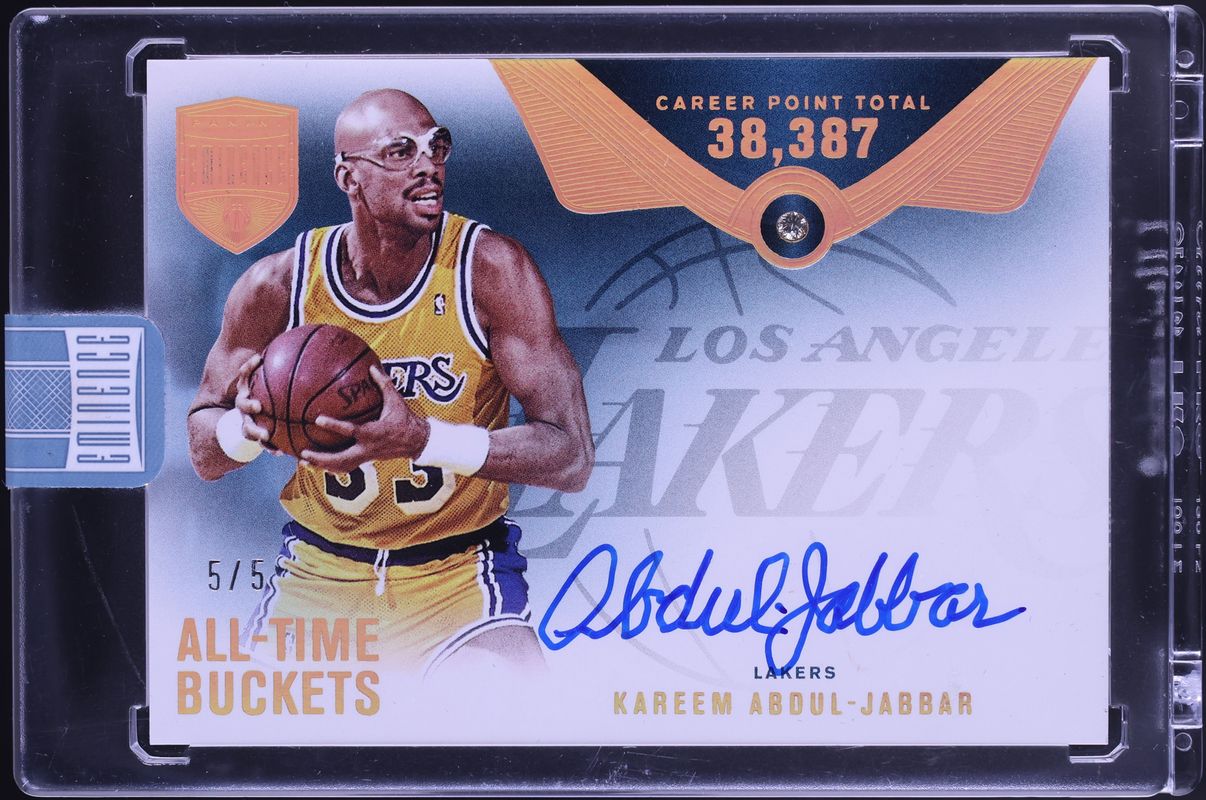 2024 Panini Eminence All-Time Buckets Gold Kareem Abdul-Jabbar AUTO 5/5 #ATB-KAJ