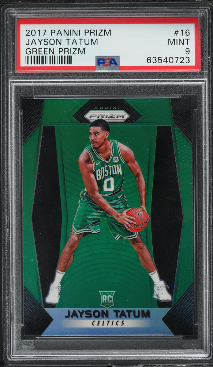 2017 Panini Prizm Green Jayson Tatum ROOKIE #16 PSA 9 MINT