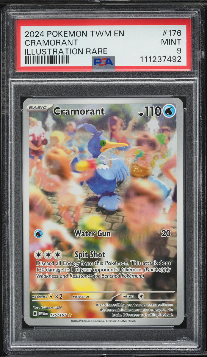 2024 Pokemon Scarlet & Violet Twilight Masquerade IR Cramorant #176 PSA 9 MINT