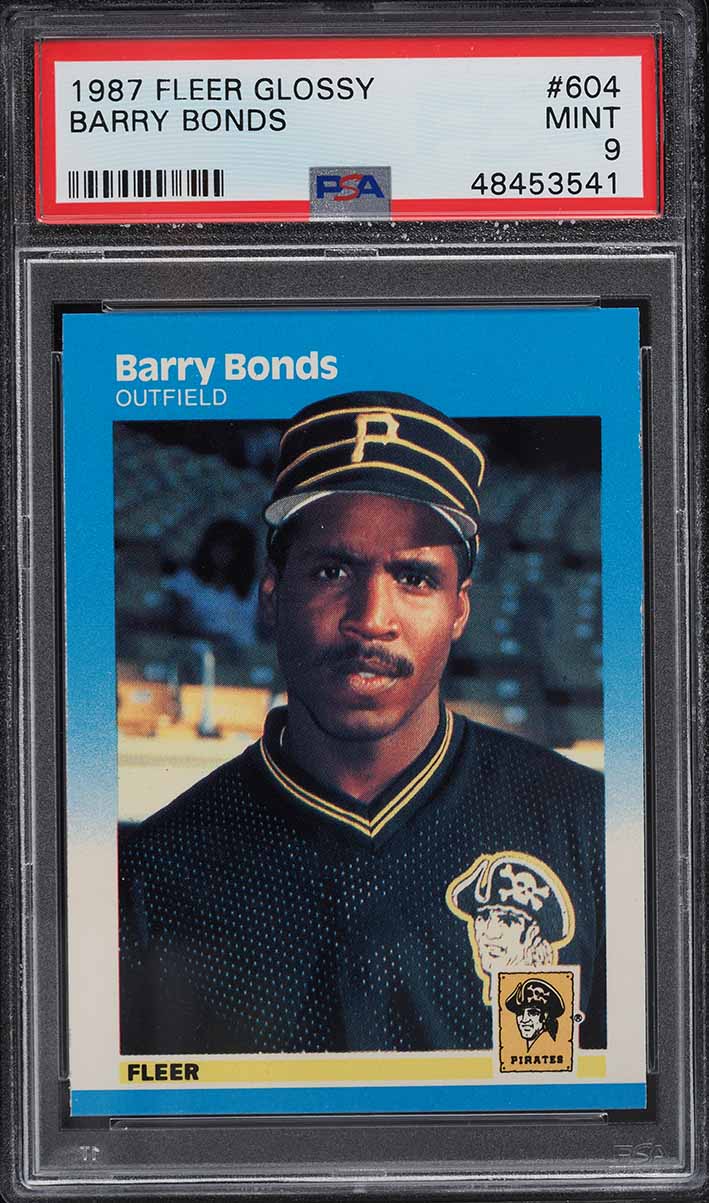 1987 Fleer Glossy Barry Bonds ROOKIE #604 PSA 9 MINT