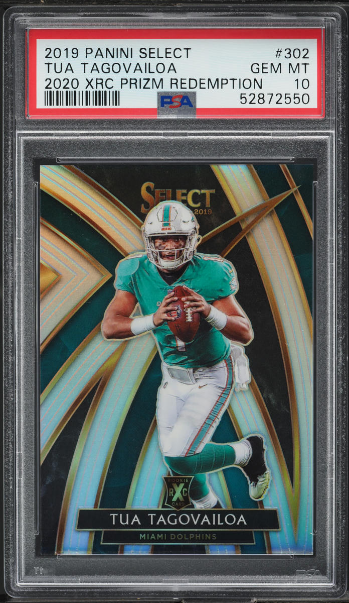 2019 Select '20 XRC Silver Prizm Tua Tagovailoa ROOKIE #302 PSA 10 GEM MINT
