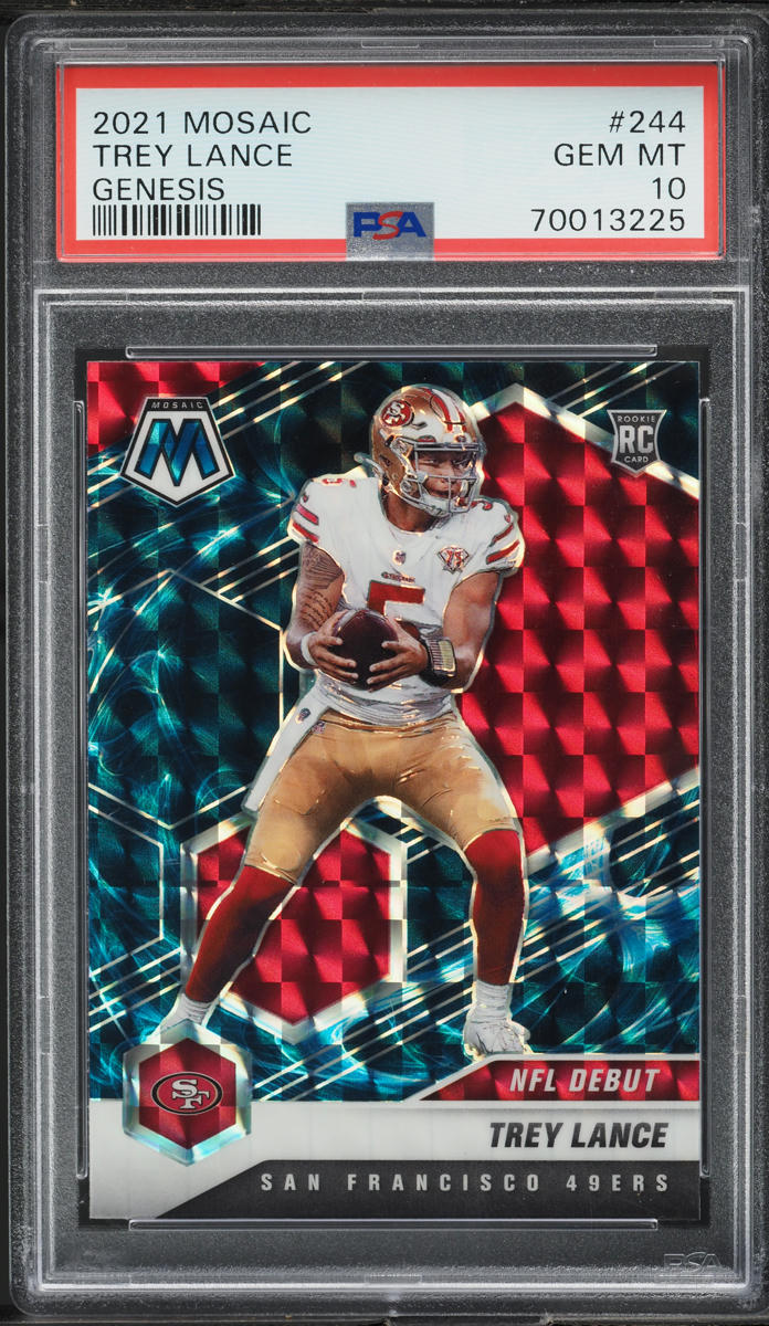 2021 Panini Mosaic Genesis Trey Lance ROOKIE #244 PSA 10 GEM MINT