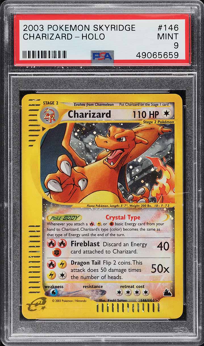 2003 Pokemon Skyridge Holo Crystal Charizard #146 PSA 9 MINT