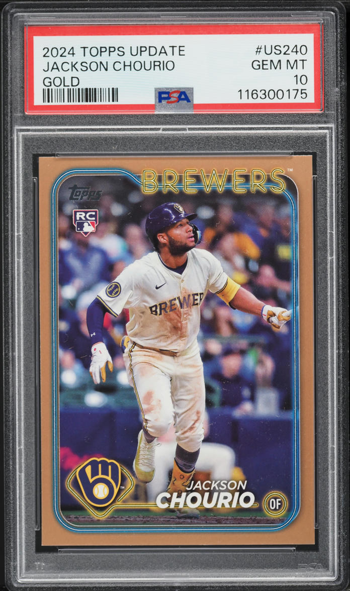 2024 Topps Update Gold Jackson Chourio ROOKIE /2024 #US240 PSA 10 GEM MINT