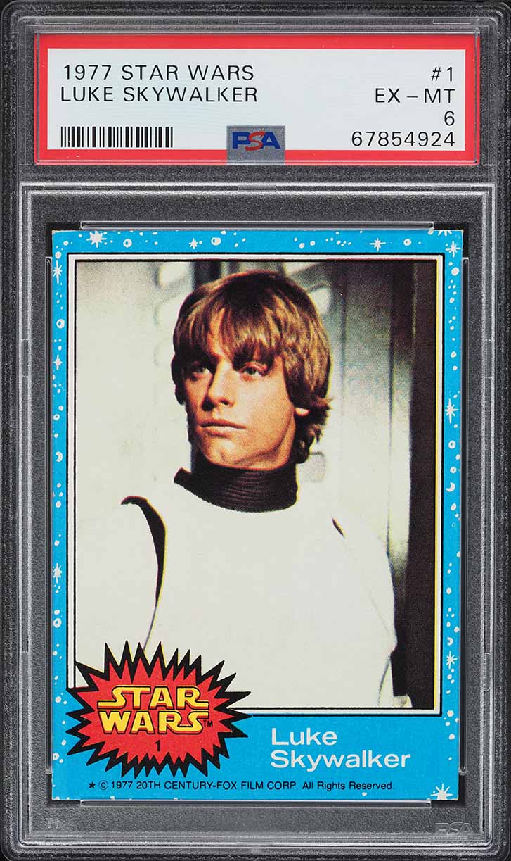 1977 Topps Star Wars Luke Skywalker #1 PSA 6 EXMT