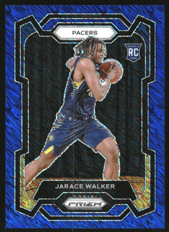 2023-24 Panini Prizm Prizms Blue Shimmer FOTL #168 Jarace Walker RC /35