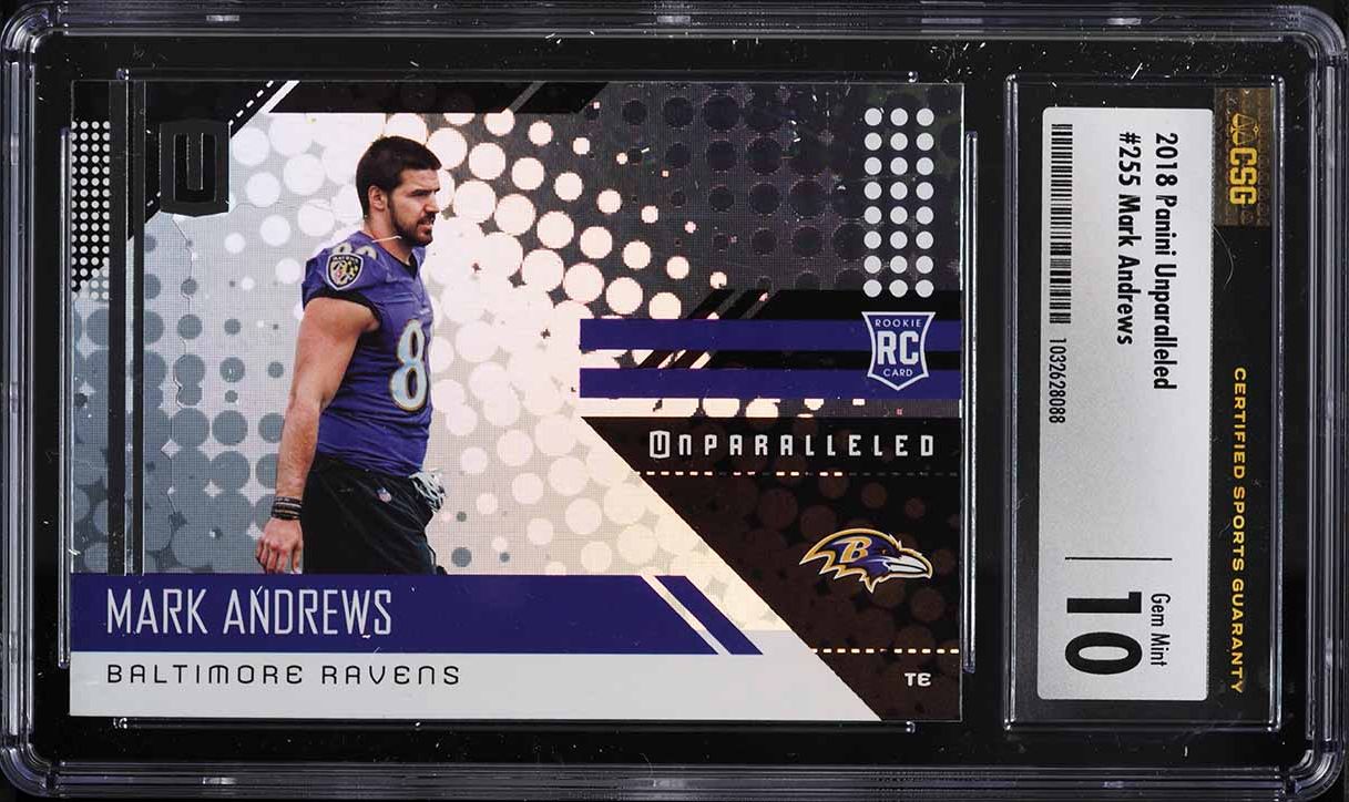 Mark Andrews #255 2018 Panini Unparalleled Football Rookie Signatures