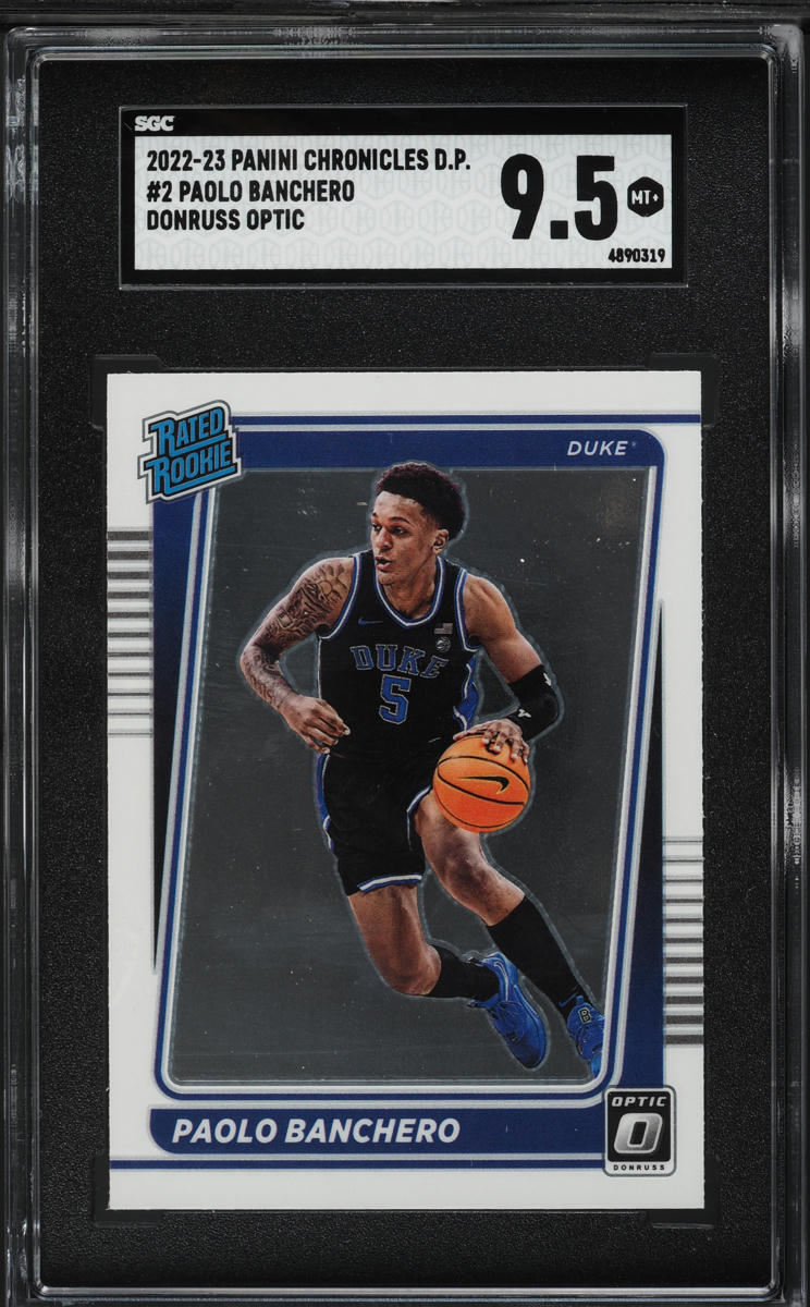 2022 Panini Chronicles Draft Picks Donruss Optic Paolo Banchero ROOKIE SGC 9.5