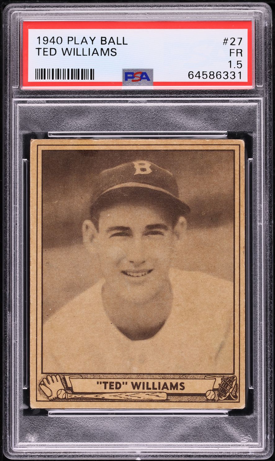 1940 Play Ball Ted Williams #27 PSA 1.5 FR
