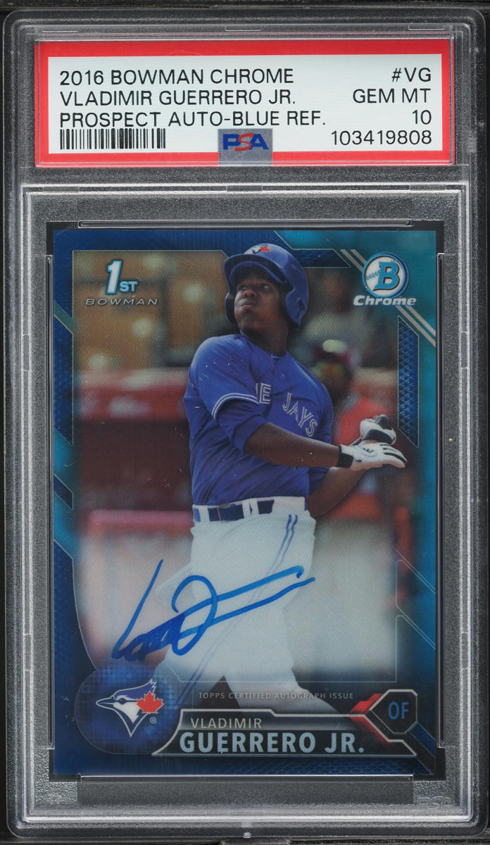 2016 Bowman Chrome Blue Refractor Vladimir Guerrero Jr. AUTO /150 PSA 10 GEM