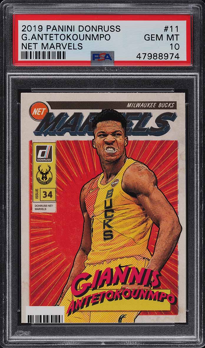2019 Panini Donruss Net Marvels Giannis Antetokounmpo #11 PSA 10 GEM MINT