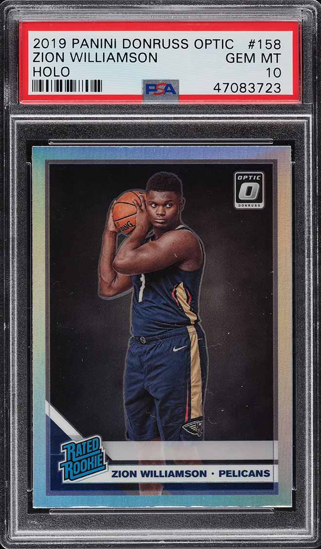 2019 Donruss Optic Holo Zion Williamson ROOKIE #158 PSA 10 GEM MINT