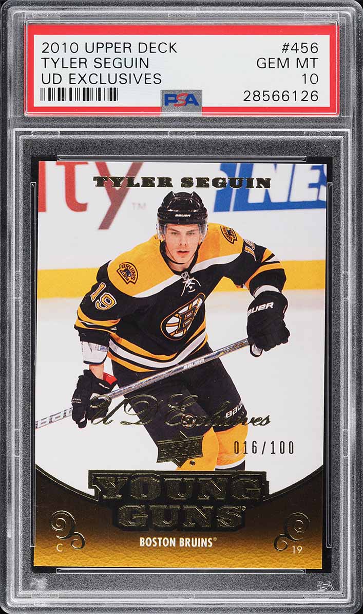 2010 Upper Deck Exclusives Young Guns Tyler Seguin ROOKIE /100 #456 PSA 10