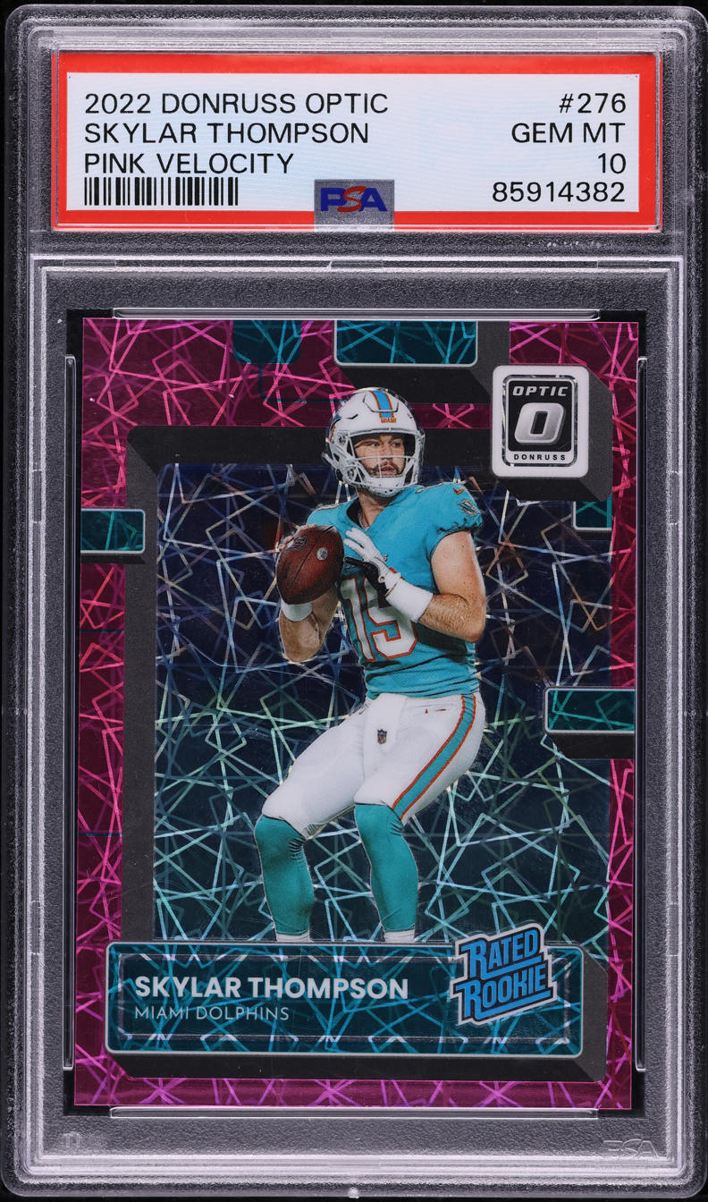 2022 Donruss Optic Pink Velocity Skylar Thompson ROOKIE /79 #276 PSA 10 GEM MINT
