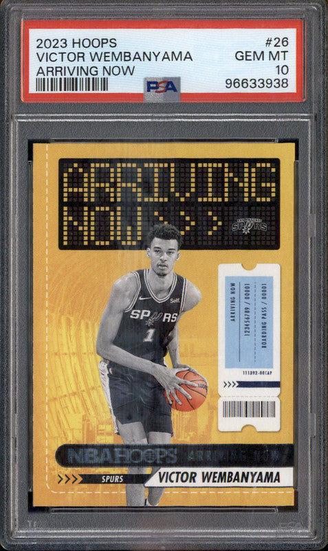 2023 Panini NBA Hoops Arriving Now #26 Victor Wembanyama RC PSA 10