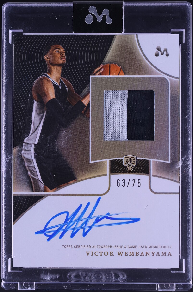 2023 Topps Mercury French Language Victor Wembanyama RC PATCH AUTO /75 #WAR-8B