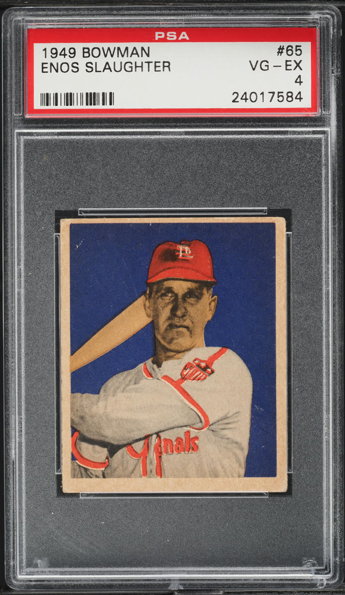 1949 Bowman Enos Slaughter #65 PSA 4 VGEX