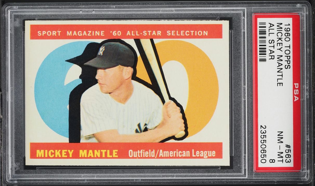 1960 Topps Mickey Mantle ALL-STAR #563 PSA 8 NM-MT