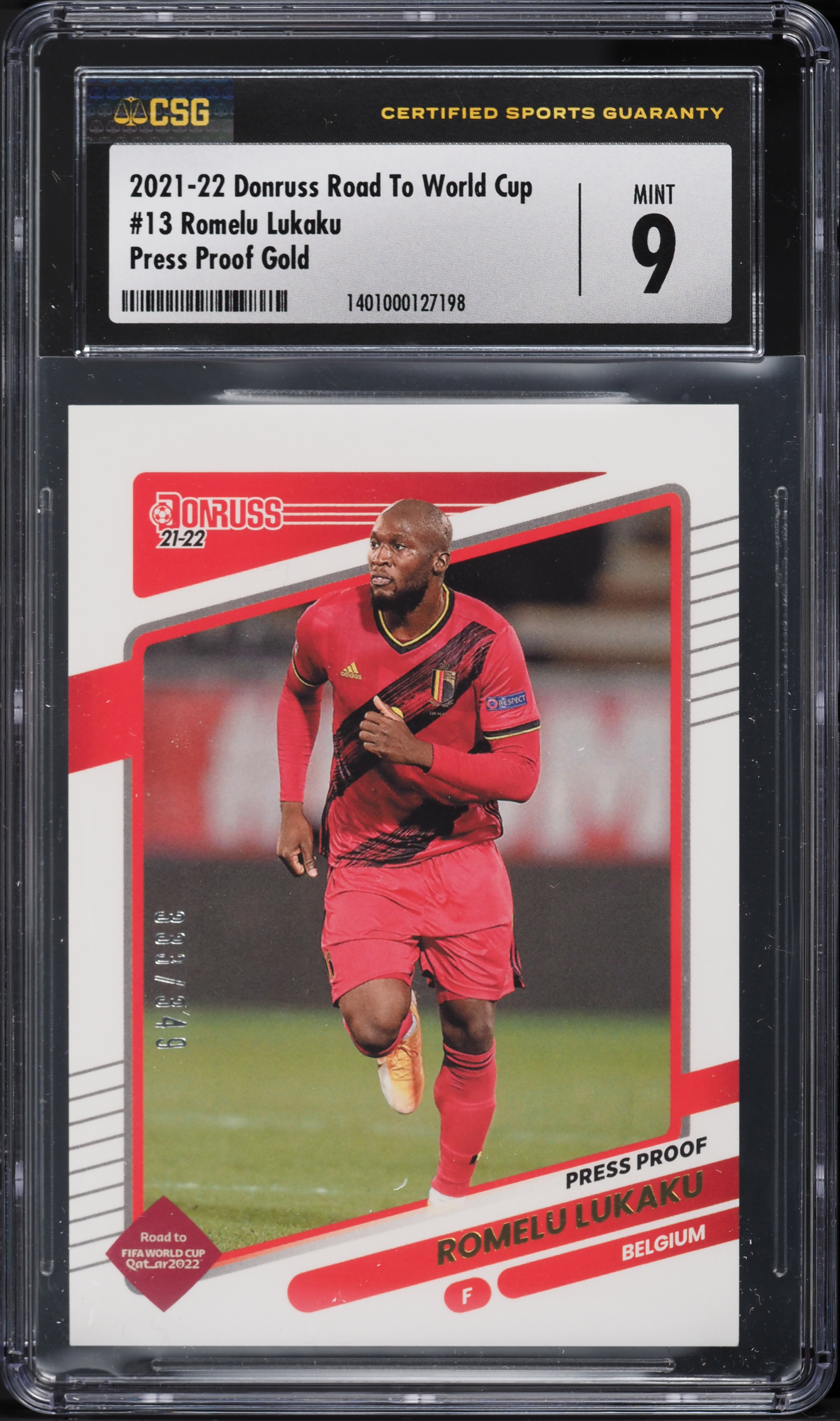 2021 Donruss Road To World Cup Romelu Lukaku /349 #13 CSG 9 MINT