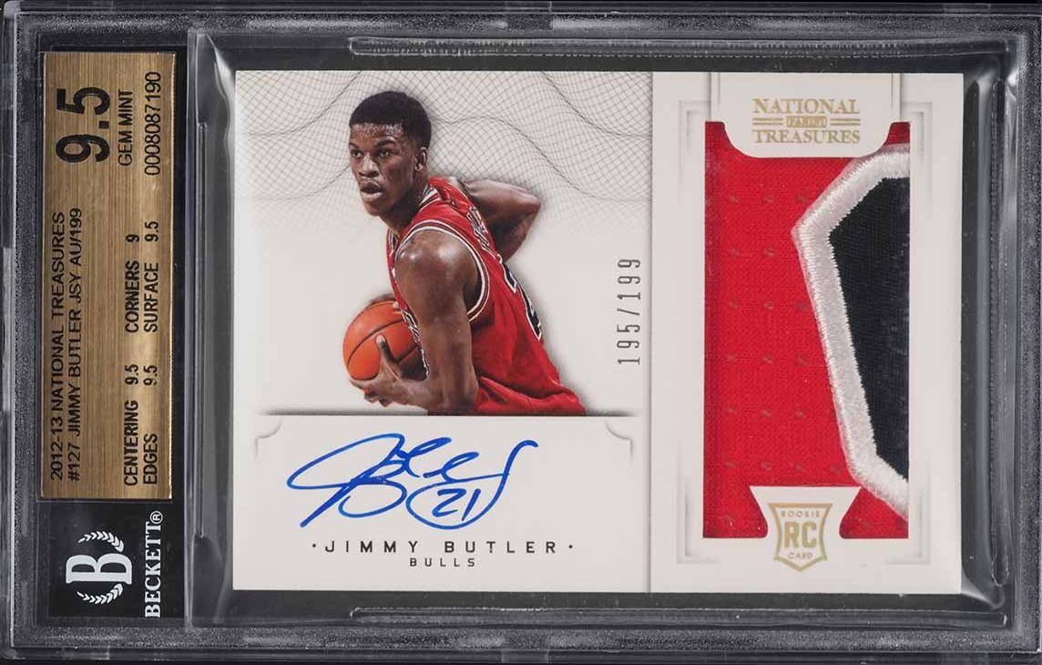 2012 National Treasures Jimmy Butler ROOKIE PATCH AUTO /199 #127 BGS 9.5 GEM