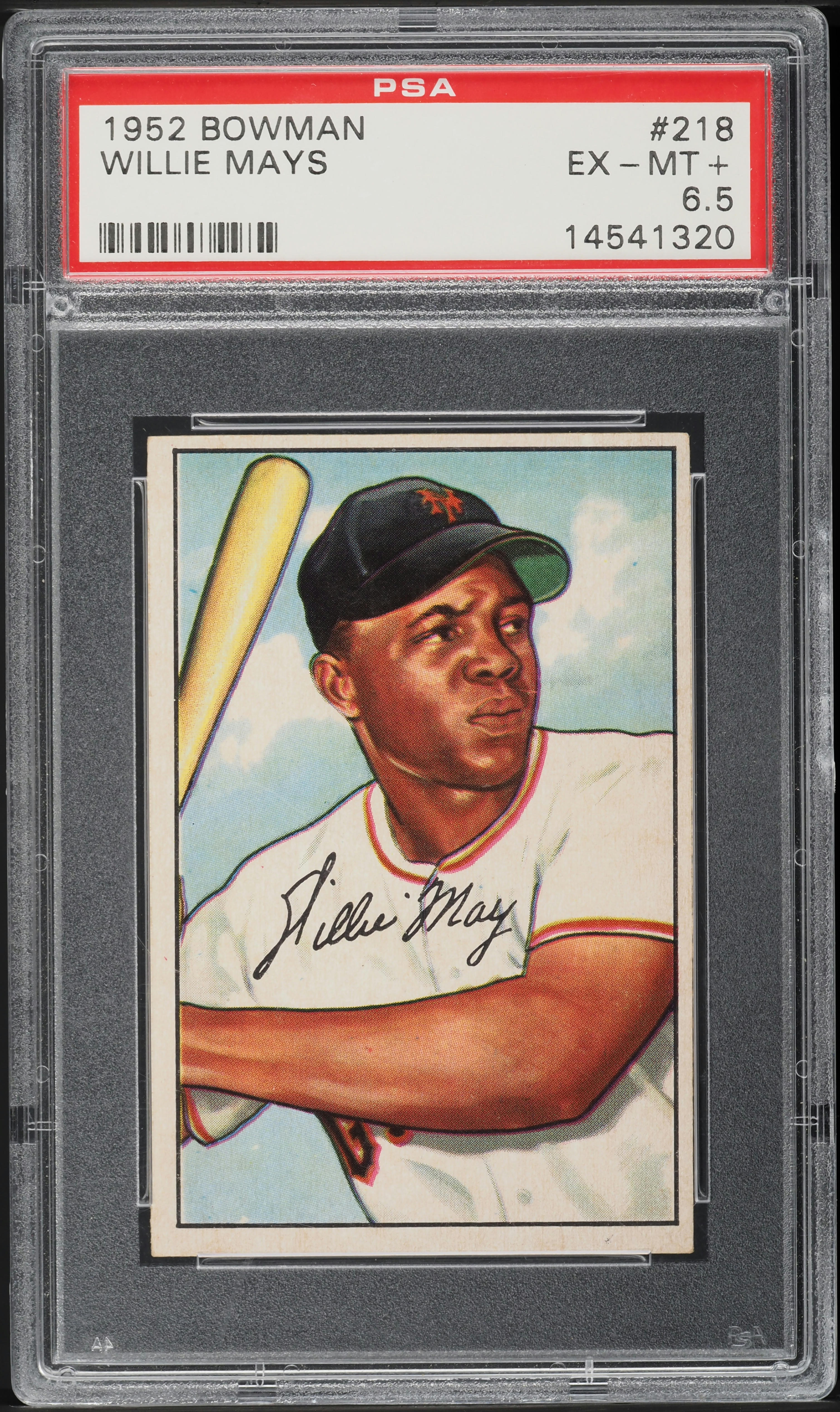 1952 Bowman Willie Mays #218 PSA 6.5 EXMT+