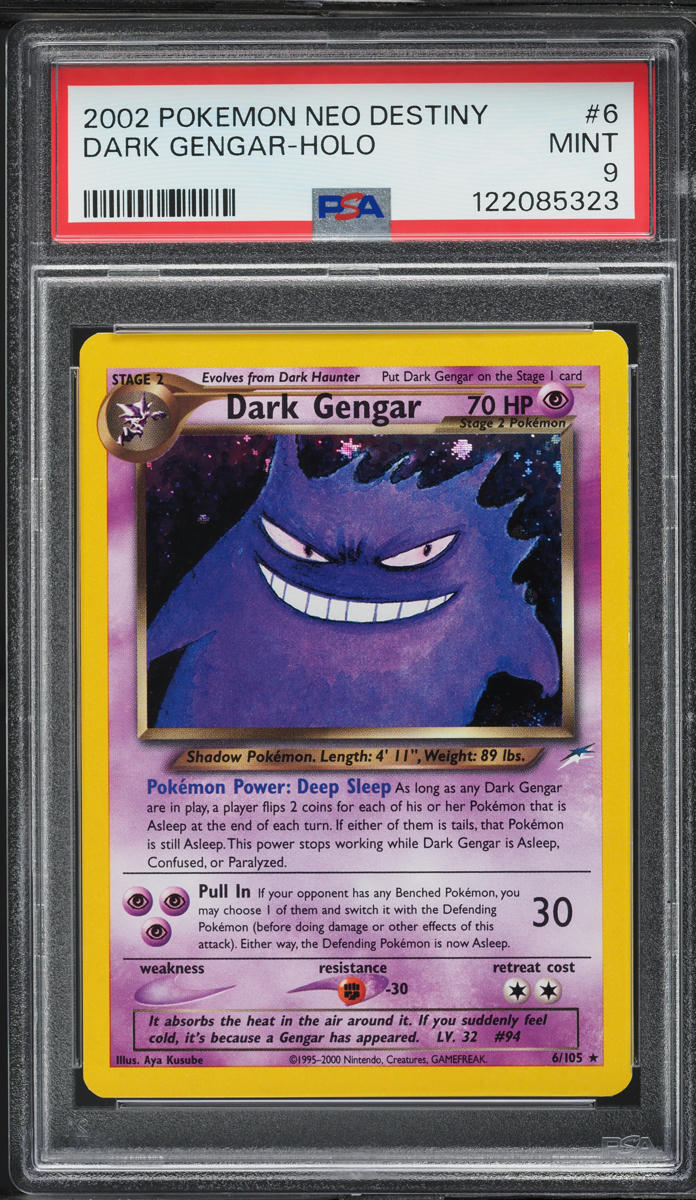 2002 Pokemon Neo Destiny Holo Dark Gengar #6 PSA 9 MINT