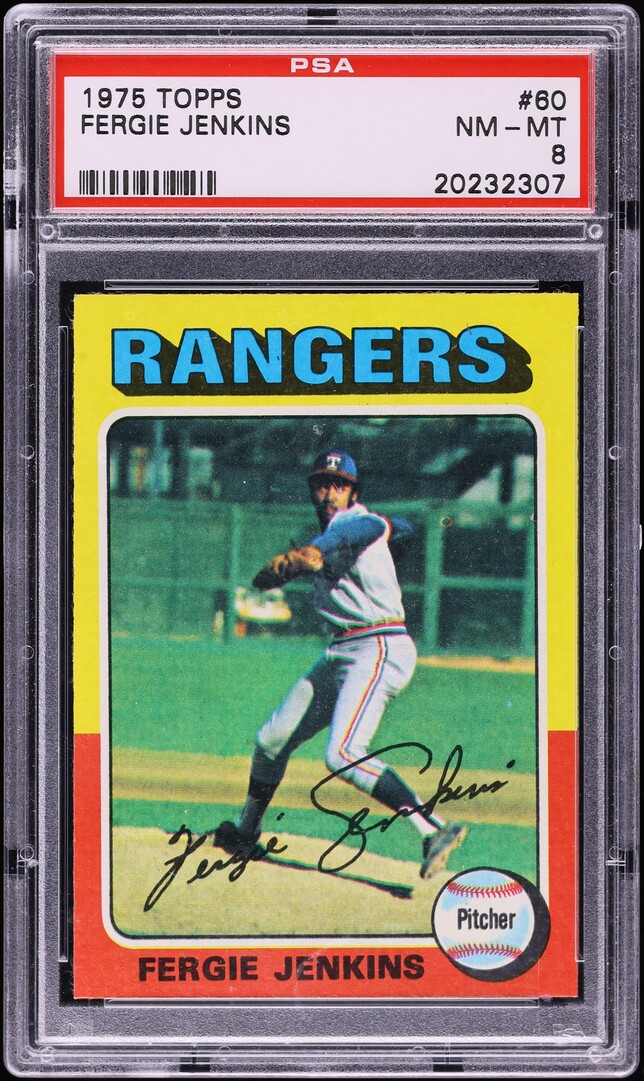 1975 Topps Fergie Jenkins #60 PSA 8 NM-MT