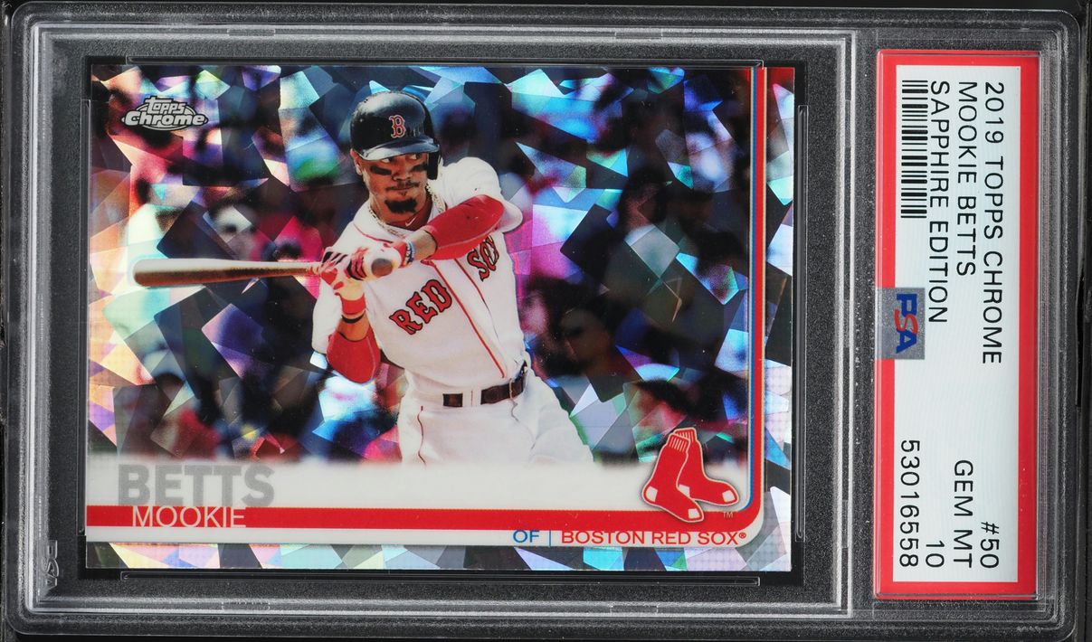 2019 Topps Chrome Sapphire Mookie Betts #50 PSA 10 GEM MINT