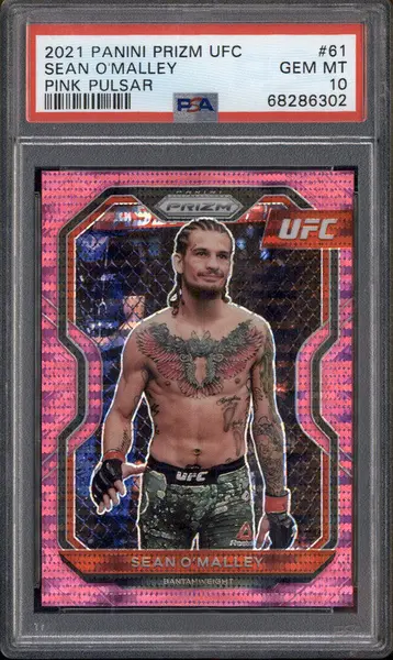 2021 Panini Prizm UFC Pink Pulsar #61 Sean O'Malley /42 PSA 10