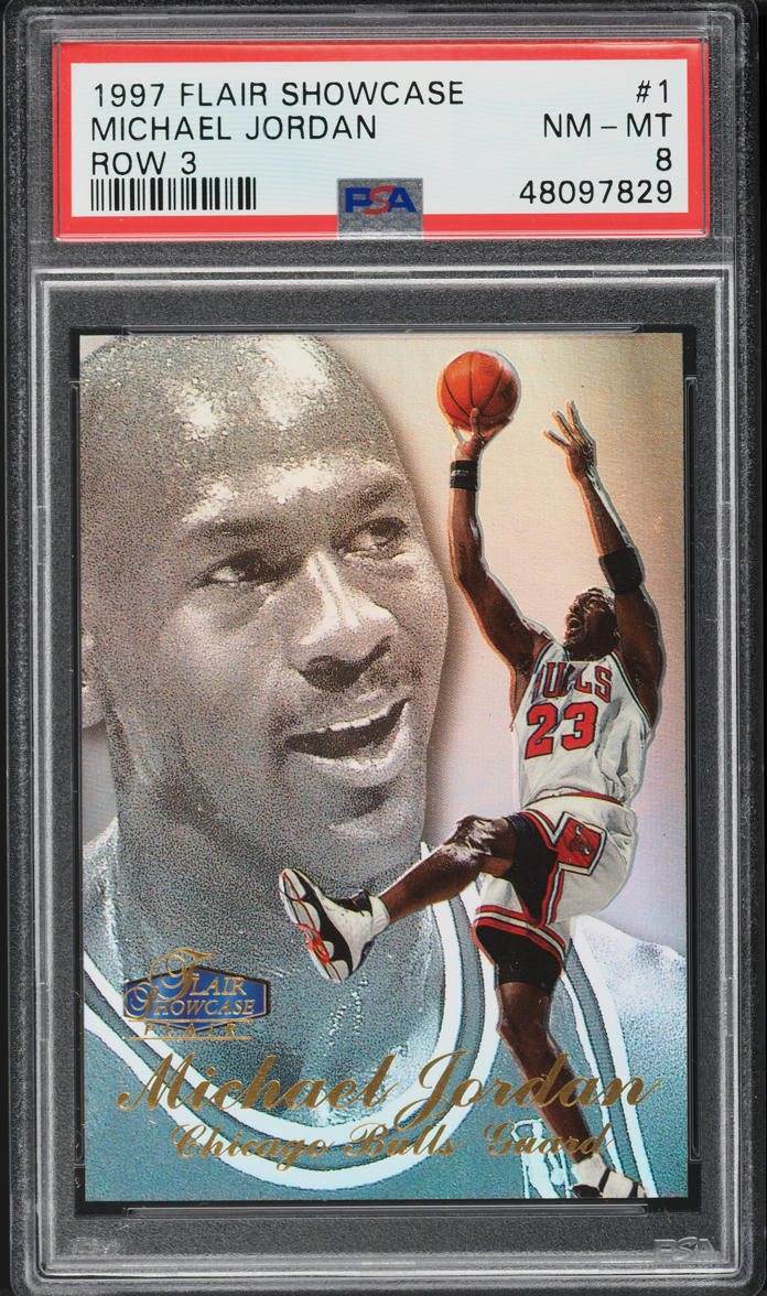 1997 Flair Showcase Row 3 Michael Jordan #1 PSA 8 NM-MT