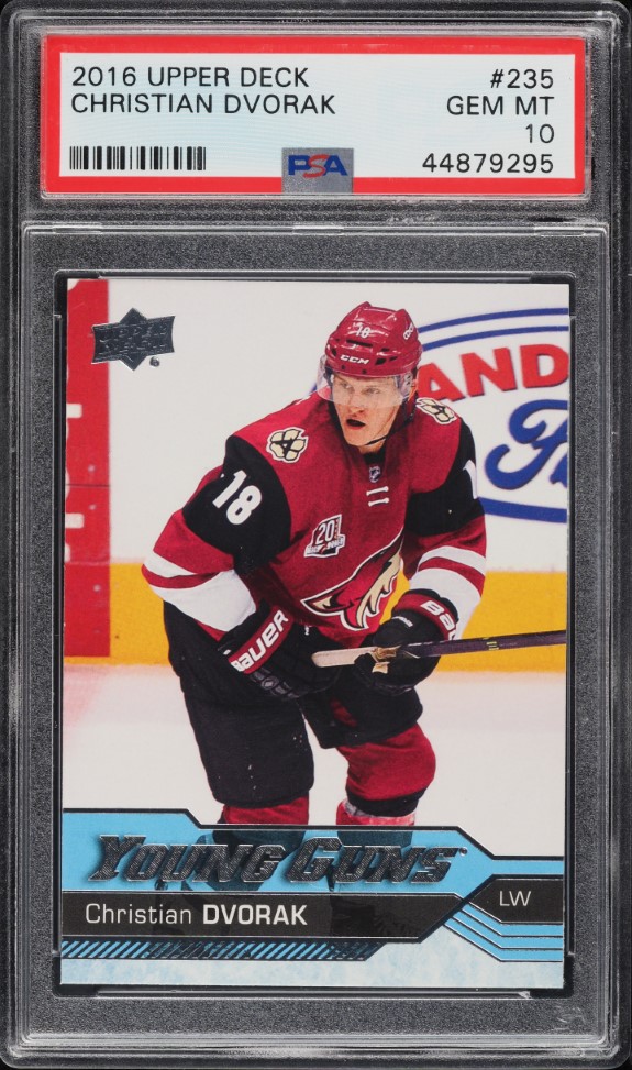 2016 Upper Deck Young Guns Christian Dvorak ROOKIE #235 PSA 10 GEM MINT