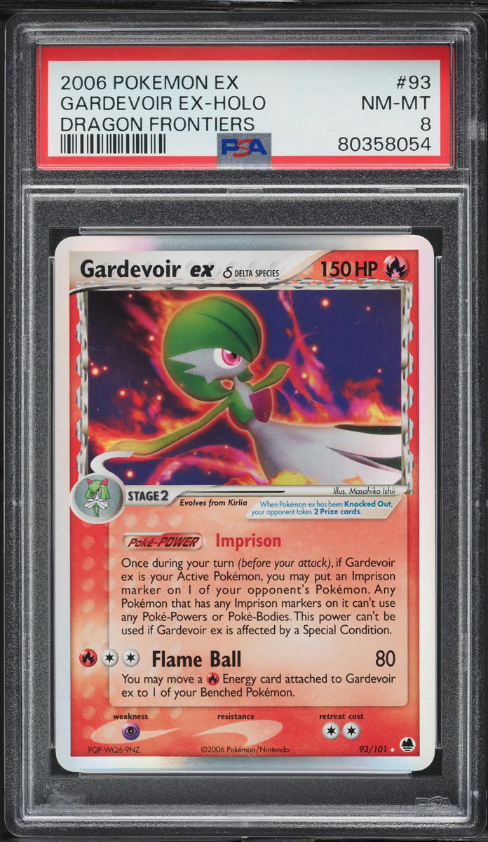 2006 Pokemon EX Dragon Frontiers Holo Gardevoir Ex #93 PSA 8 NM-MT