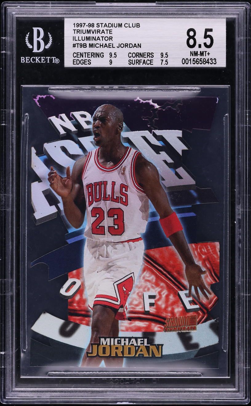 1997 Stadium Club Triumvirate Illuminator Michael Jordan #T9B BGS 8.5 NM-MT+