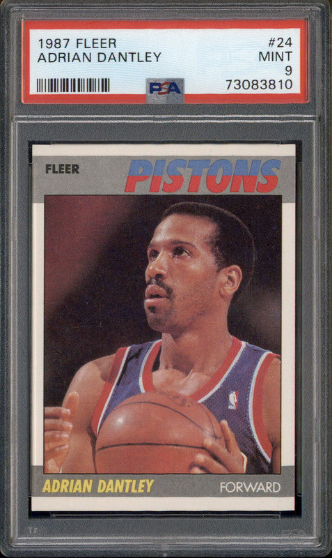 1987 Fleer #24 Adrian Dantley PSA 9