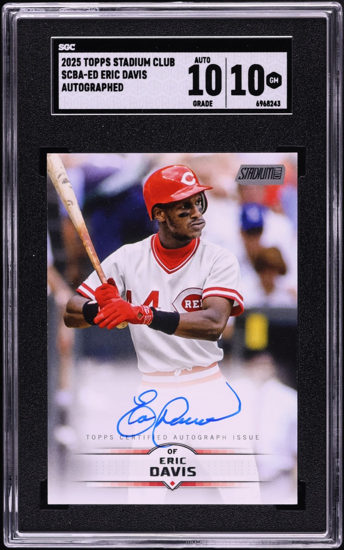 Eric Davis #SCBA-ED 2025 Stadium Club Baseball Base Autographs