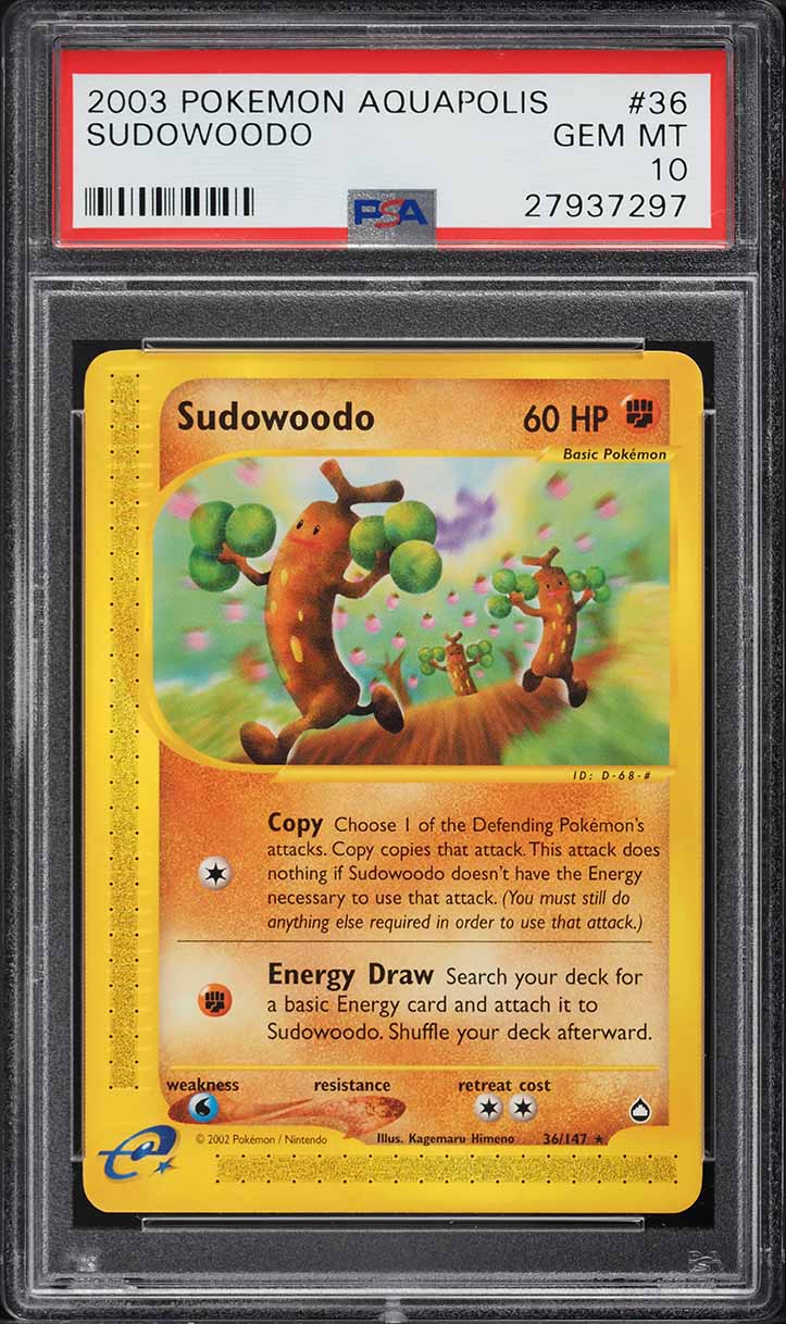 2003 Pokemon Aquapolis Sudowoodo #36 PSA 10 GEM MINT