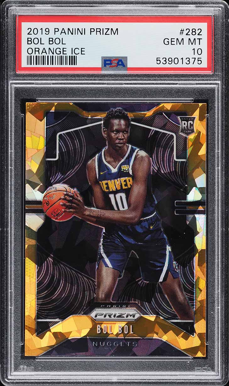 2019 Panini Prizm Orange Ice Bol Bol ROOKIE #282 PSA 10 GEM MINT