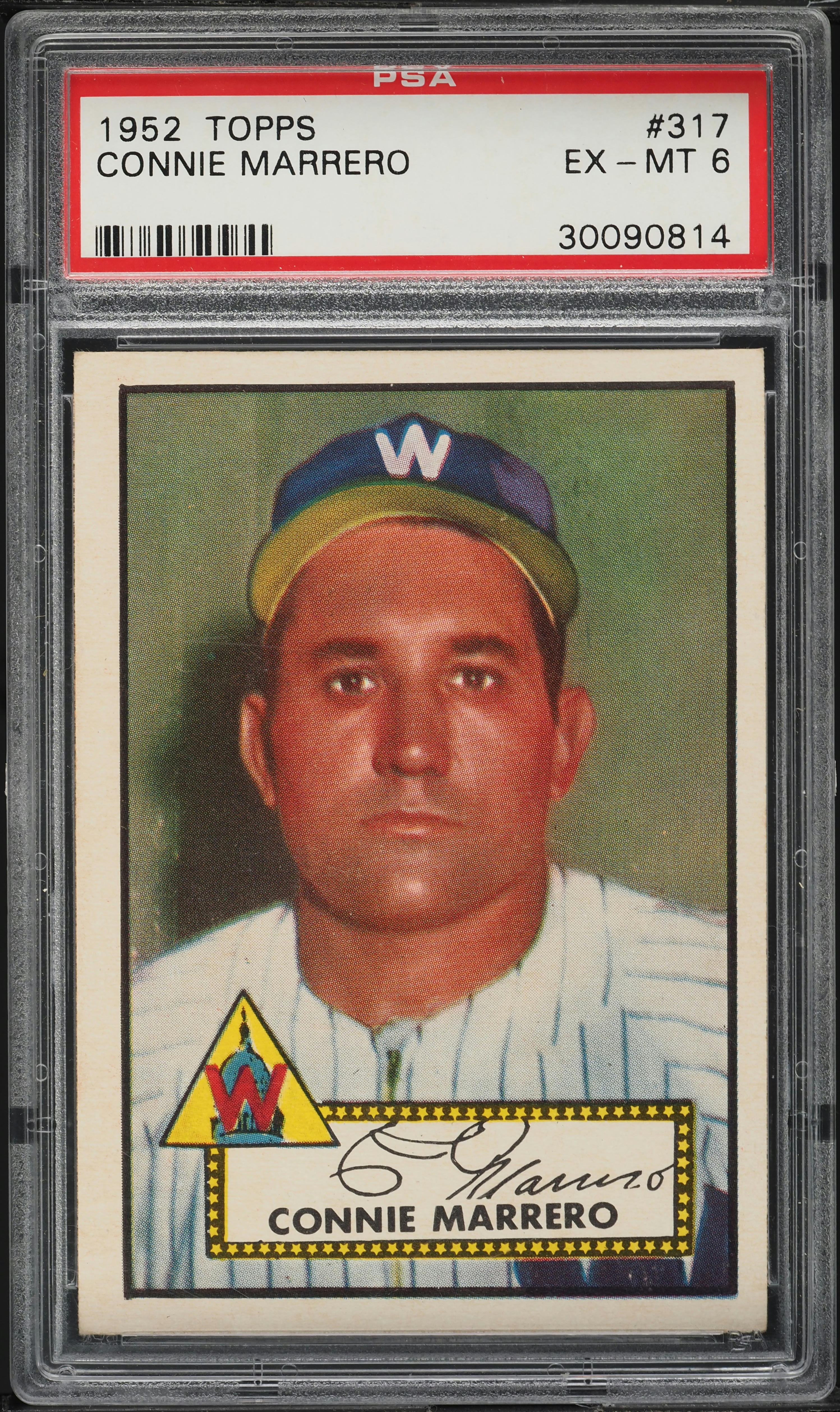 1952 Topps Connie Marrero #317 PSA 6 EXMT