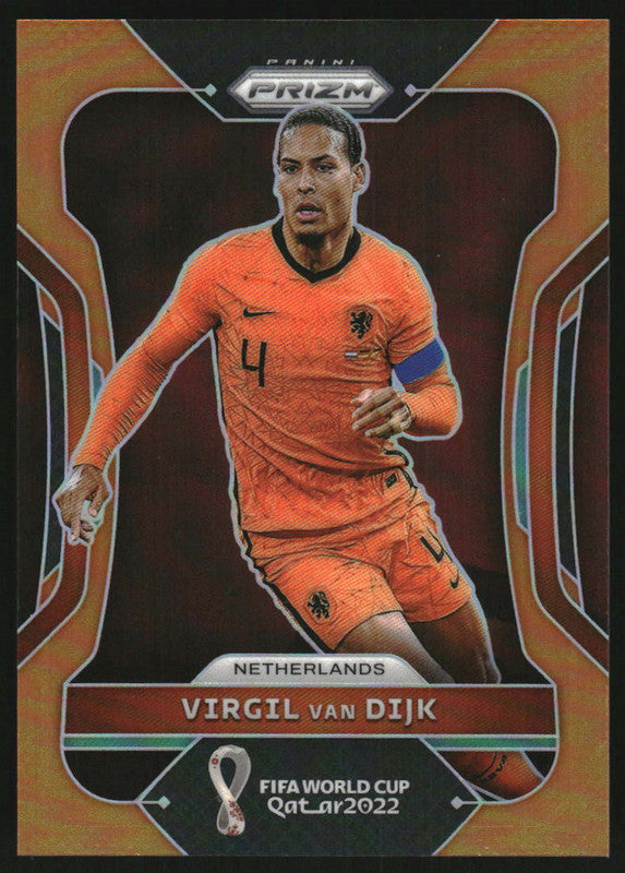 2022 Panini Prizm World Cup Orange #163 Virgil van Dijk /25