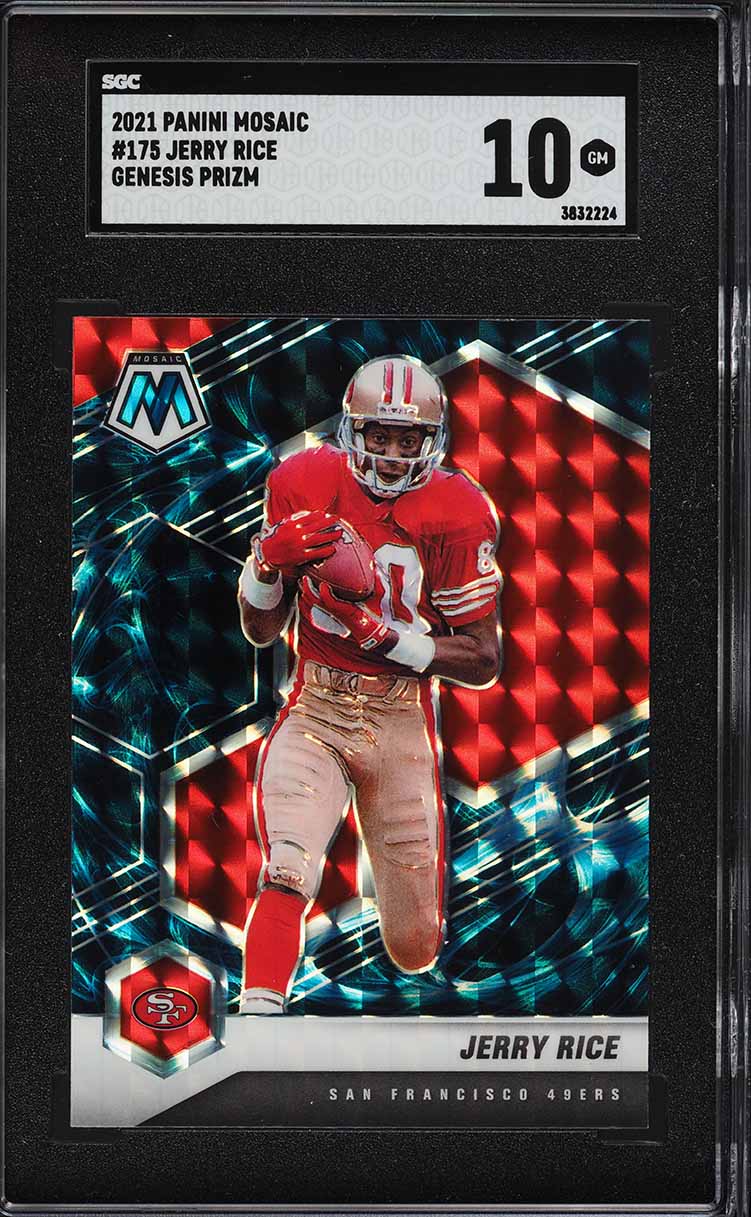 2021 Panini Mosaic Genesis Jerry Rice #175 SGC 10 GEM MINT