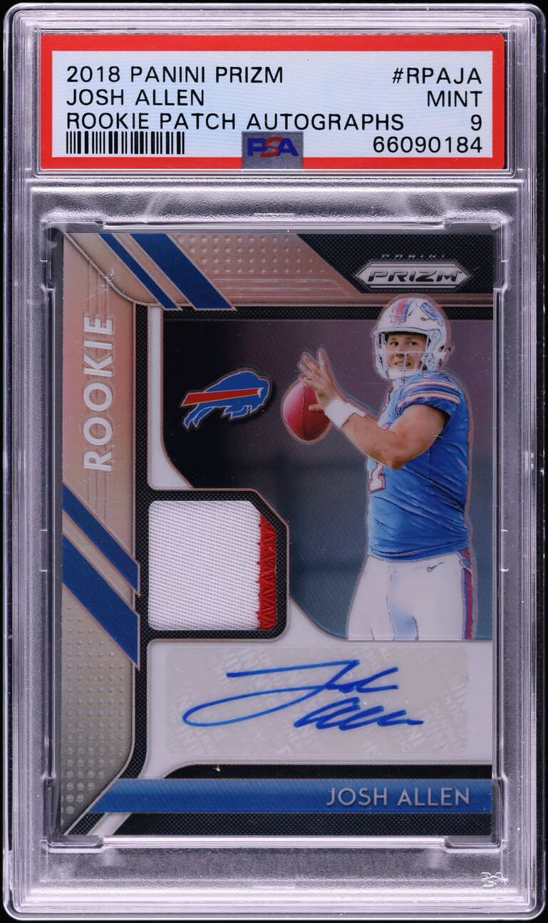 2018 Panini Prizm Silver Josh Allen ROOKIE PATCH AUTO /99 #RPAJA PSA 9 MINT