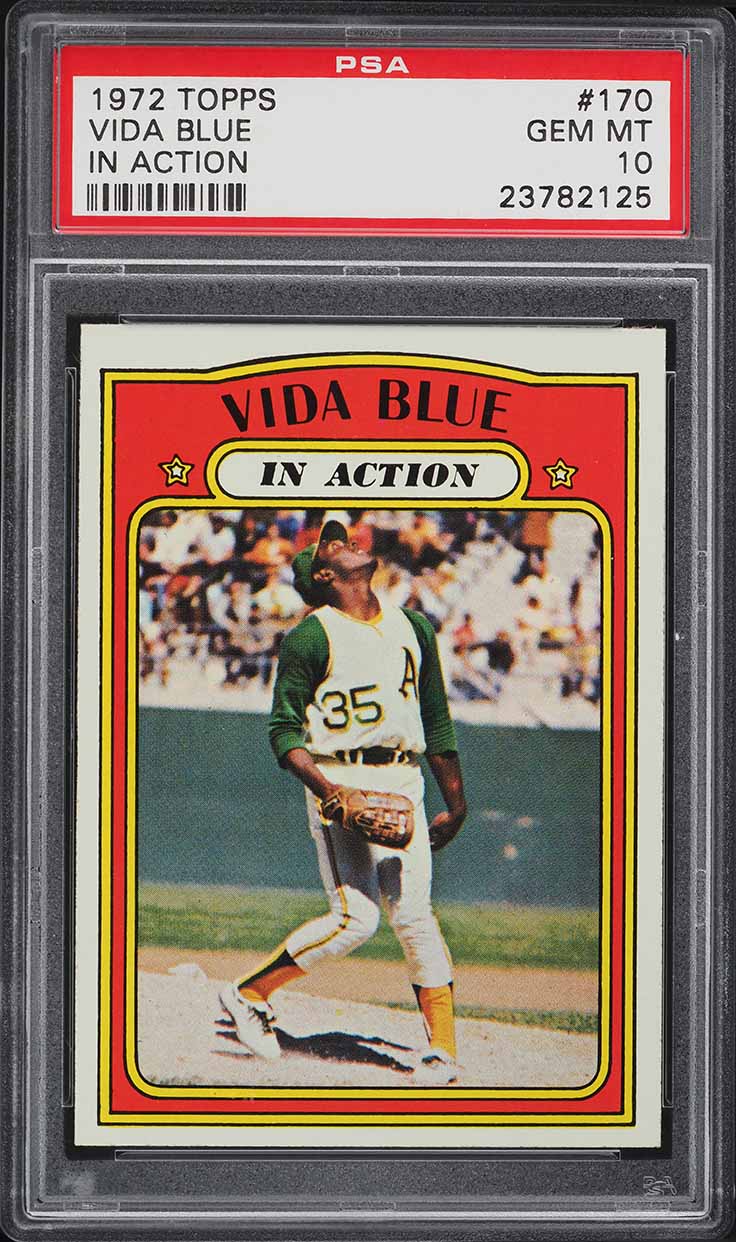 1972 Topps Vida Blue IN ACTION #170 PSA 10 GEM MINT