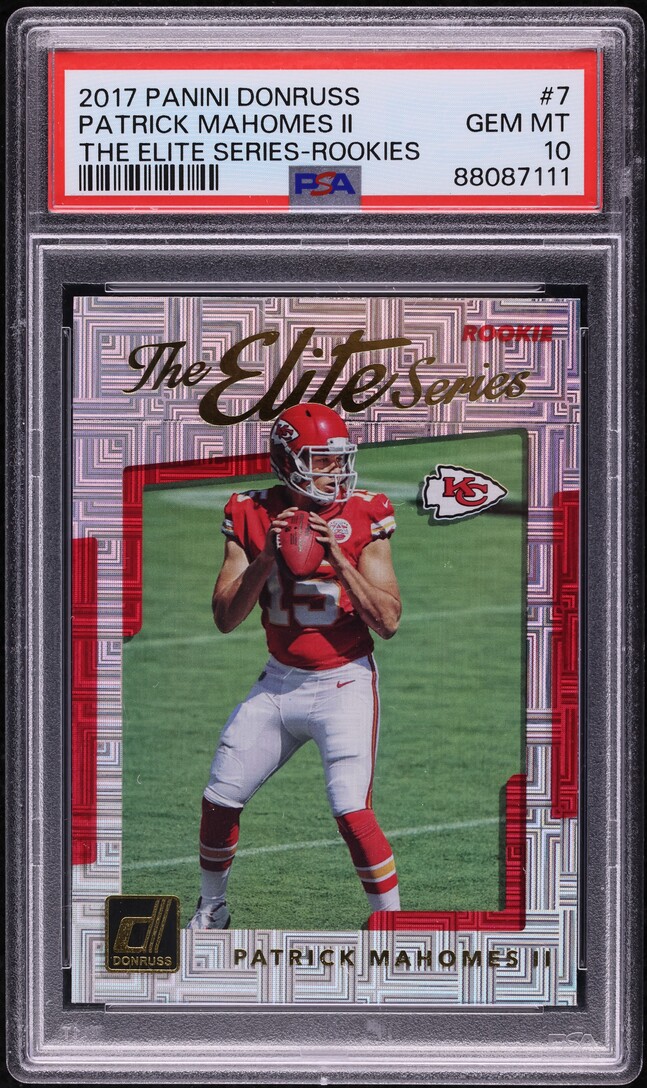 2017 Donruss The Elite Series Patrick Mahomes II ROOKIE #7 PSA 10 GEM MINT