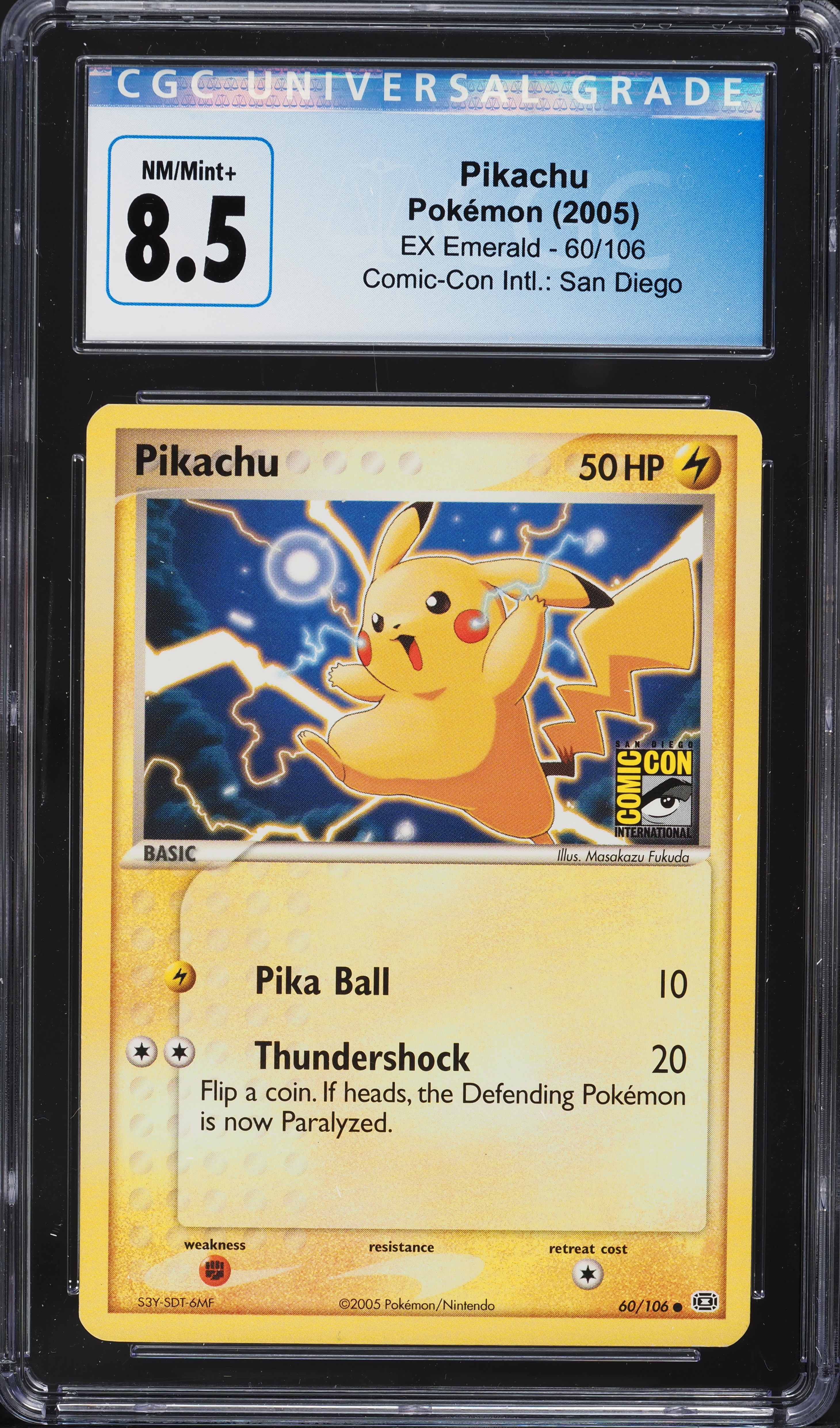 Pikachu 2005 EX: Emerald #060/106 Base (San Diego Comic Con
